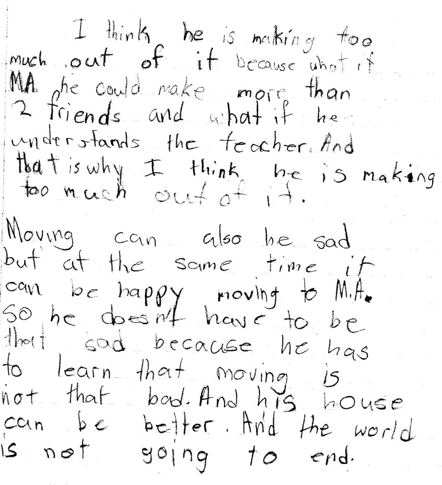 response to The Boy in the Red...1 001